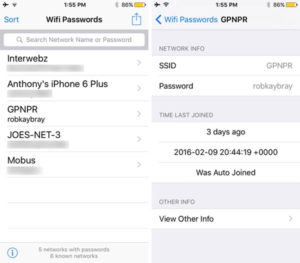 Узнать пароль от wifi на IPhone