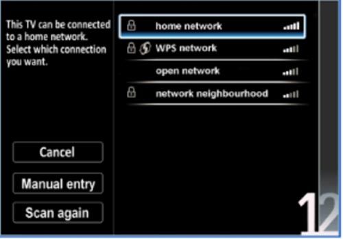 Список доступных WiFi сетей